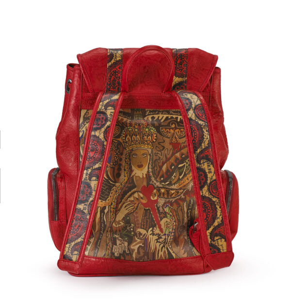 Rebirth red embossed backpack 3