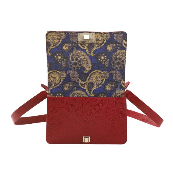 CrossBody clutch red blue stingray 2