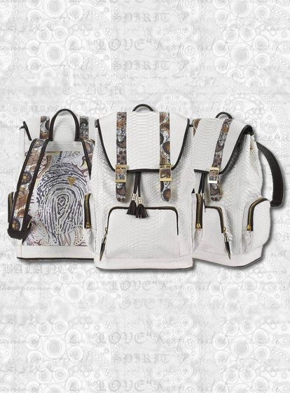 BACKPACK fingerprint-white-python