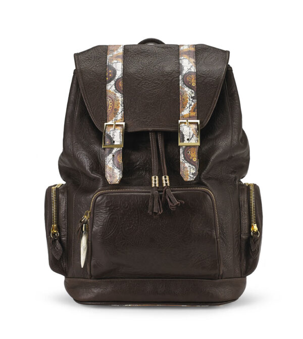 Sports BACKPACK fingerprint-brown