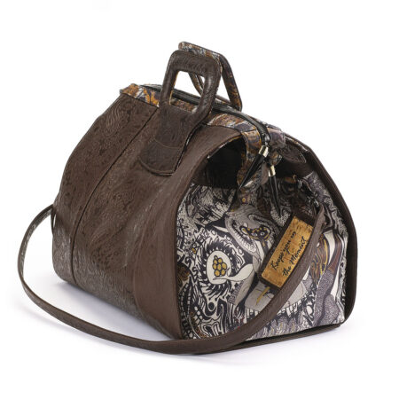 Ganesh Brown Embossed Paisley Leather