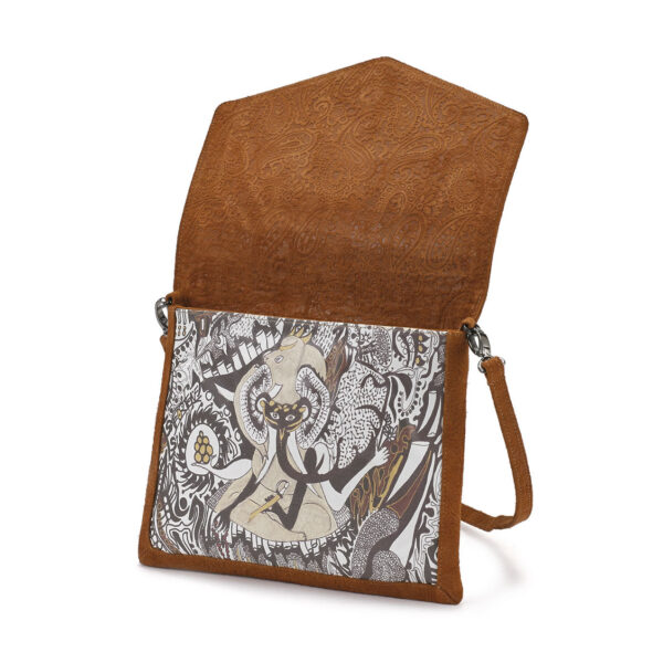 Cross body golden brown Ganesh 2