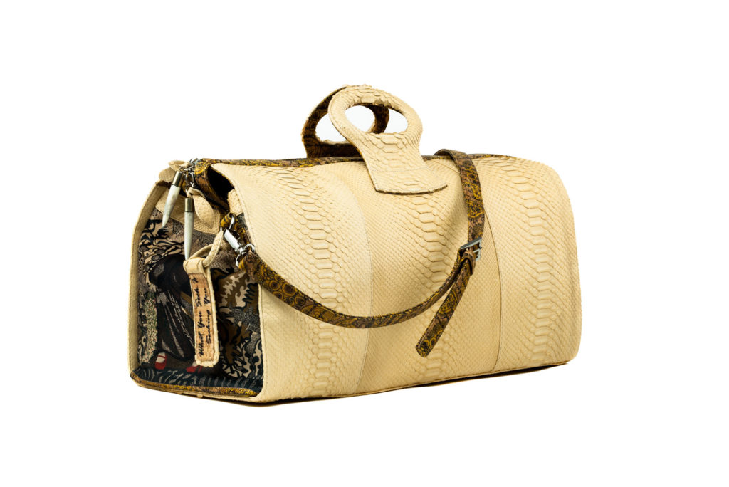 Lady Theresa Cream Python Duffel