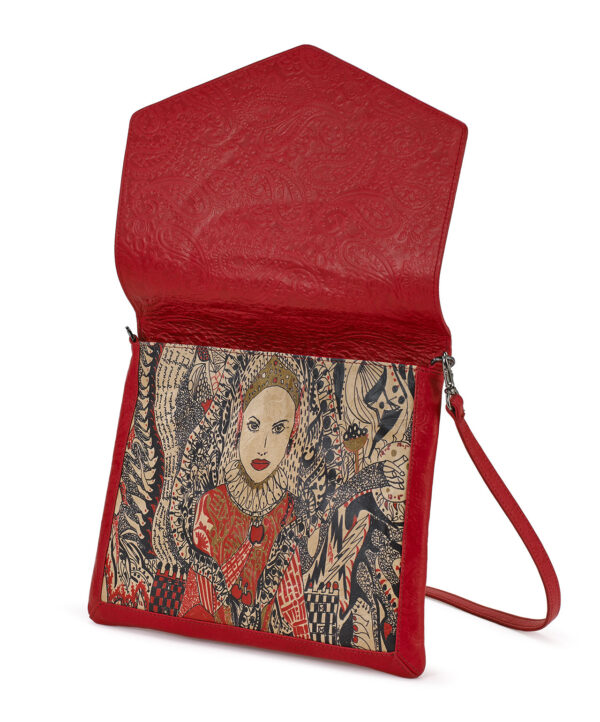 CROSSBODY RED EMBOSSED LADY B 2