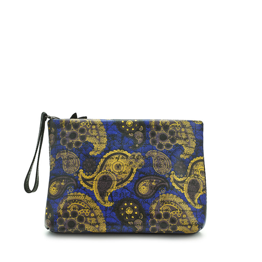 Blue Gold Paisley