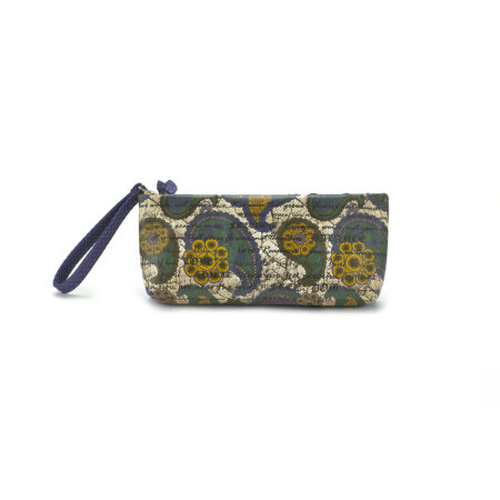 Mini Python Clutch Purple Paisley